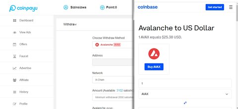 How To Get Free Avalanche AVAX Cryptocurrency Paid To Click At Coinpayu And Instant Withdraw