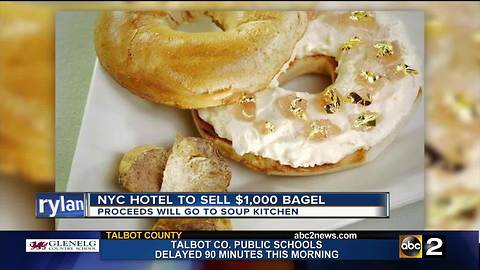 Hotel to sell $1,000 bagel