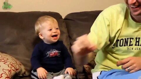 Funny Baby laughing at dog video