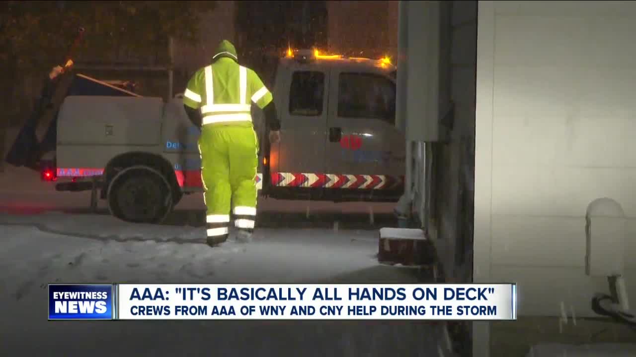 Crews from AAA of WNY and CNY help during the storm