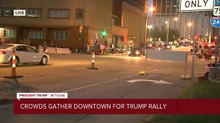 Downtown Tulsa after Trump rally