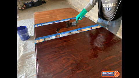 Damaged Dining Room Table Refinishing