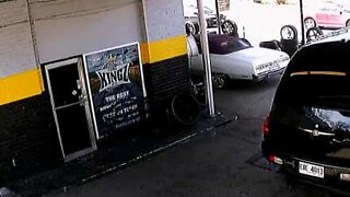 Tow truck driver nearly scraps automobile