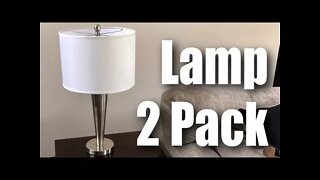 Geoff Brushed Steel USB Table Lamps by 360 Lighting Review