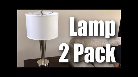 Geoff Brushed Steel USB Table Lamps by 360 Lighting Review