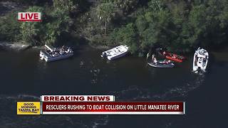 Crews work to rescue boaters after collision on Little Manatee River