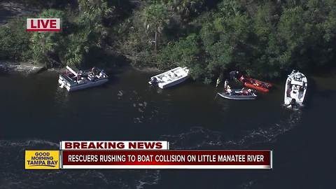 Crews work to rescue boaters after collision on Little Manatee River