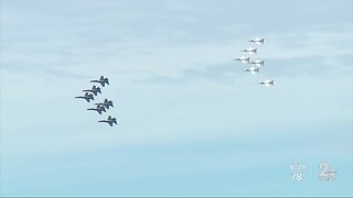 Blue Angels, Thunderbirds fly over Baltimore on Saturday