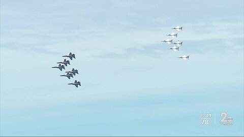 Blue Angels, Thunderbirds fly over Baltimore on Saturday