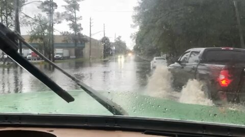 Flooded road rescue