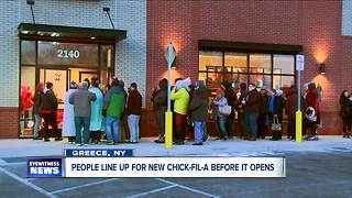 People line up outside new Chick-Fil-A 24 hours before its opens