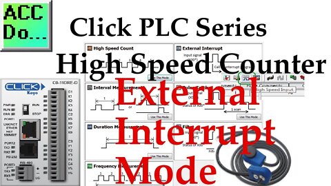 Click PLC High Speed Counter Input External Interrupt Mode