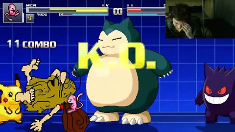 Pokemon Characters (Pikachu, Gengar, Snorlax, And Mew) VS Captain Caveman In An Epic Battle In MUGEN