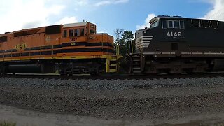 2 Eastern Alabama & 2 Norfolk Southern Pulling A Nice Mix Manifest DPU Bucyrus Ohio Good Train Horn