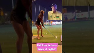 Golf babe destroys a driver! #golfbabe #golf #tomgillisgolf