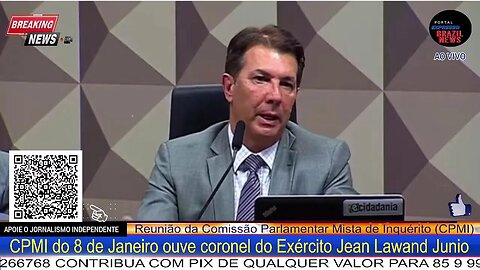 AO VIVO: CPI Mista do 8 de Janeiro retoma depoimento de Jean Lawand Junior - Parte 2 - 27/06/2023