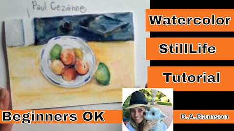 Still Life Art Tutorial - Paul Cezanne Watercolor