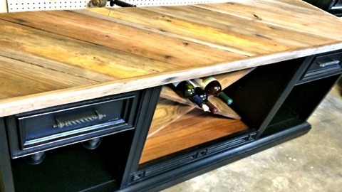 How to create an amazing wine bar from an old TV cabinet