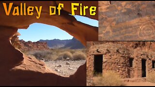 VALLEY OF FIRE STATE PARK - Crazy Petroglyphs & Stone Cabins