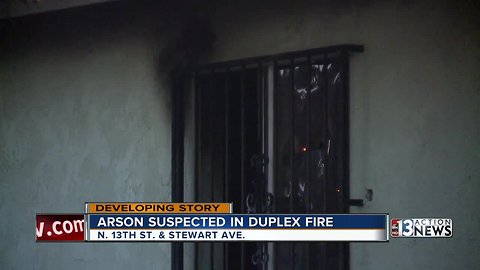Arson suspected in duplex fire