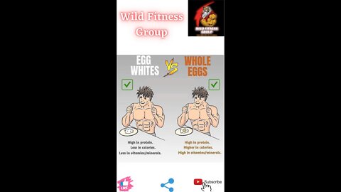 🔥Egg white v/s whole egg🔥#fitness🔥#wildfitnessgroup🔥#shorts🔥