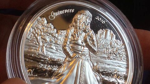 Legends Of Camelot Guinevere 2 oz Ultra High Relief Proof Silver Coin Unpackaging