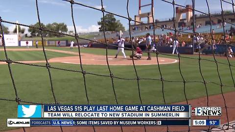 Las Vegas 51s play last game at Cashman Field