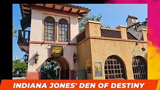 NEW Disney World Indiana Jones' themed refreshment stand. The Den of Destiny.