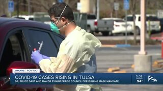 COVID-19 cases rising in Tulsa