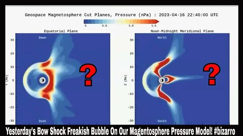 Yesterday's Bow Shock Freakish Bubble On Our Magentosphere Pressure Model! #bizarro