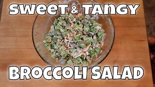 Sweet & Tangy Keto Broccoli Bacon Cheddar Salad - Low Carb