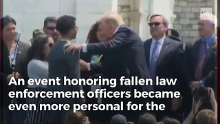 Trump Honors Slain Cop – Family And Partner Join Emotional Speech