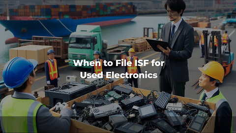 Demystifying ISF Filing for Used Electronics: Everything You Need to Know