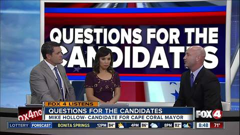 Mike Hollow, Cape Coral mayor candidate, answers Fox 4 viewer questions