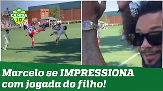 "PQP!" Marcelo se IMPRESSIONA com jogada do filho no Real Madrid!