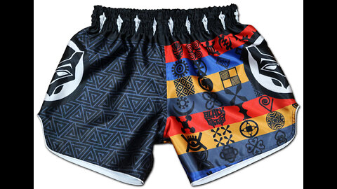 BLACK PANTHER 🐈‍⬛ Muay Thai Boxing Fight Shorts