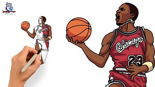 How to Draw Michael Jordan Rookie Year - Art Tutorial