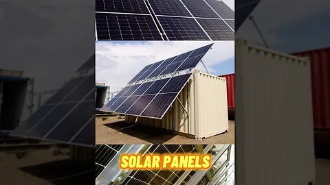 Solar Panels On A Shipping Container! #solar #greenenergy #shortsvideo