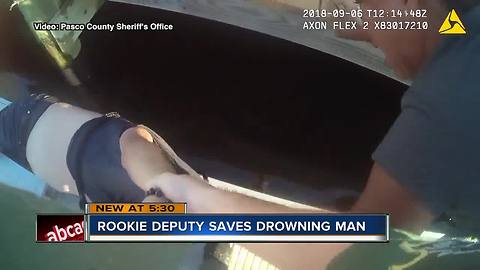 Rookie deputy saves drowning man