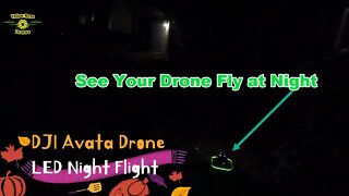 Flying the DJI Avata Drone at Night with LED Lights on Thanksgiving Version 2