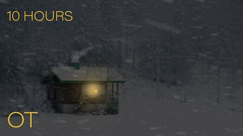 A COZY WINTERS NIGHT | Blizzard in a Cozy Cabin | Howling Wind & Blowing Snow Ambience | 10 HOURS