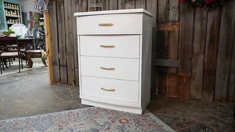 Furniture Flipping - White Dove Lacquer on a Vintage Dresser