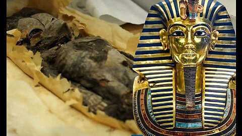 The mummy of King Tutankhamun