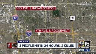 Pedestrian killed after being struck by multiple vehicles near 3rd Avenue/Indian School
