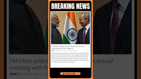 Actual Information | PM Modi Skips Annual Meeting with Putin: Breaking News | #shorts #news