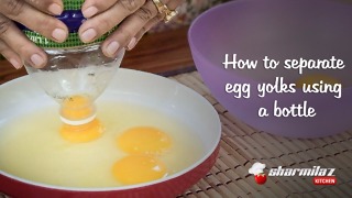 Cool way to separate egg yolk using a bottle