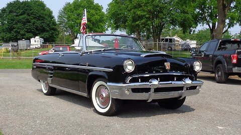 1953 Mercury Monterey Convertible in Black & Engine Sound on My Car Story with Lou Costabile