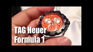 Orange TAG Heuer Formula 1 Quartz Chronograph Watch Review