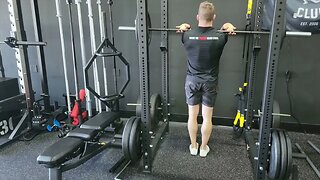 Front Racked Barbell Reverse Lunges Alternating
