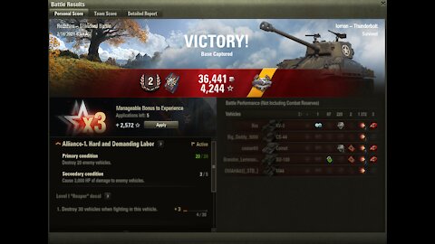 World of Tanks: Thunderbolt (3kills, 1372 Damage)